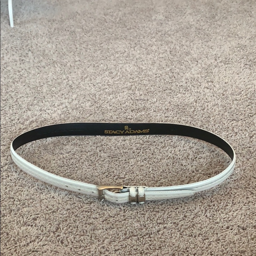 Stacy Adams white belt
